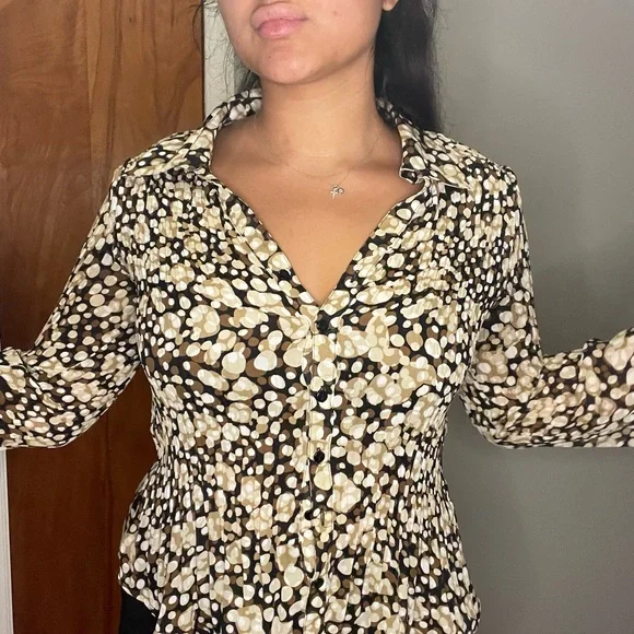 🤎 Vintage Y2K Button-Up Blouse 🤎 - Picture 2 of 3